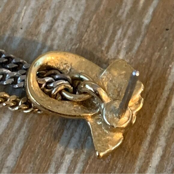 Avon Vintage 1970's Chain Tassel Earrings Post Back Tri-Color Gold-Tone Edgy - Picture 7 of 16